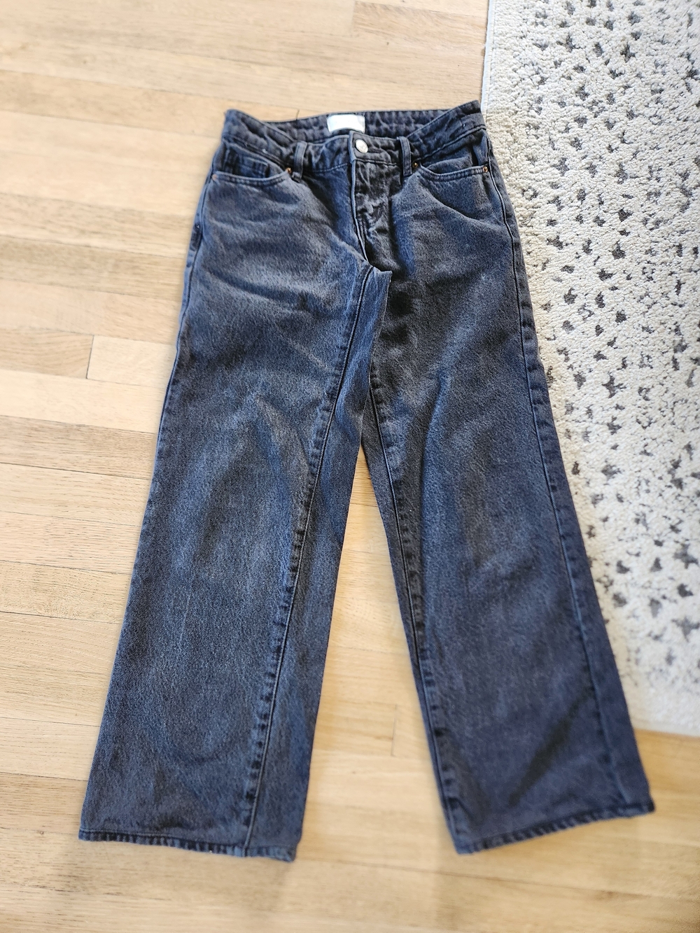 PacSun Wide Leg Flare Jeans - Charcoal Wash